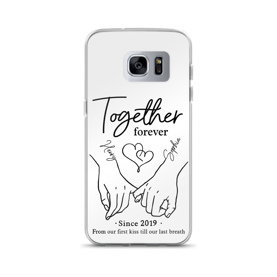 Custom Personalized Couple Phone Case For iPhone/ Samsung - Gift Idea For Couple - Together Forever