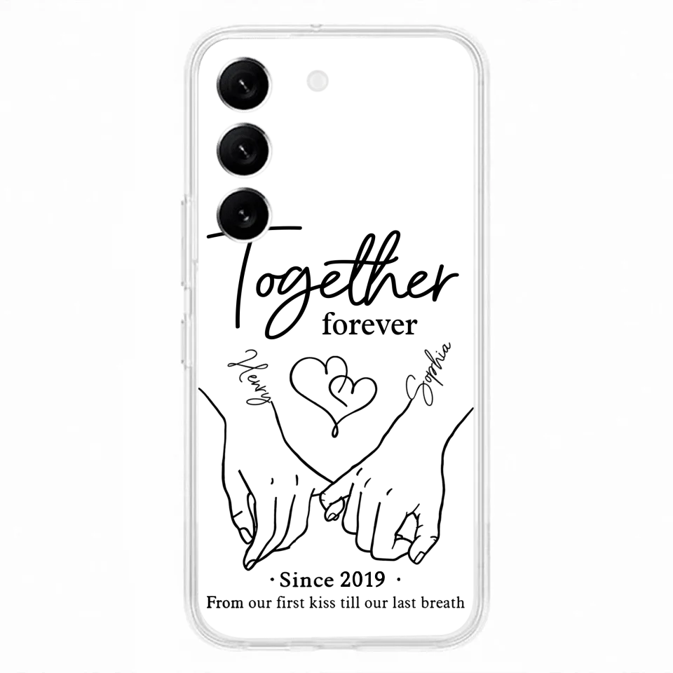 Custom Personalized Couple Phone Case For iPhone/ Samsung - Gift Idea For Couple - Together Forever