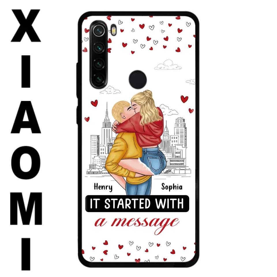 Custom Personalized Couple Phone Case For Xiaomi/ Oppo/ Huawei - Gift Idea For Couple - It Started With A Message