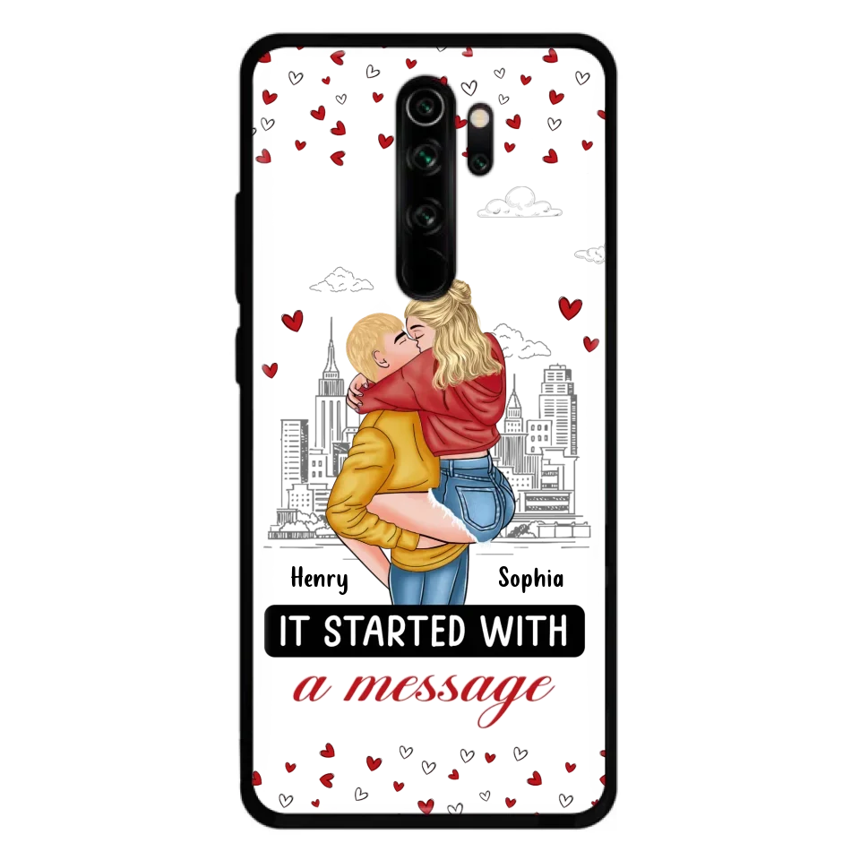 Custom Personalized Couple Phone Case For Xiaomi/ Oppo/ Huawei - Gift Idea For Couple - It Started With A Message