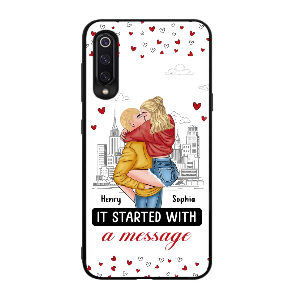 Custom Personalized Couple Phone Case For Xiaomi/ Oppo/ Huawei - Gift Idea For Couple - It Started With A Message
