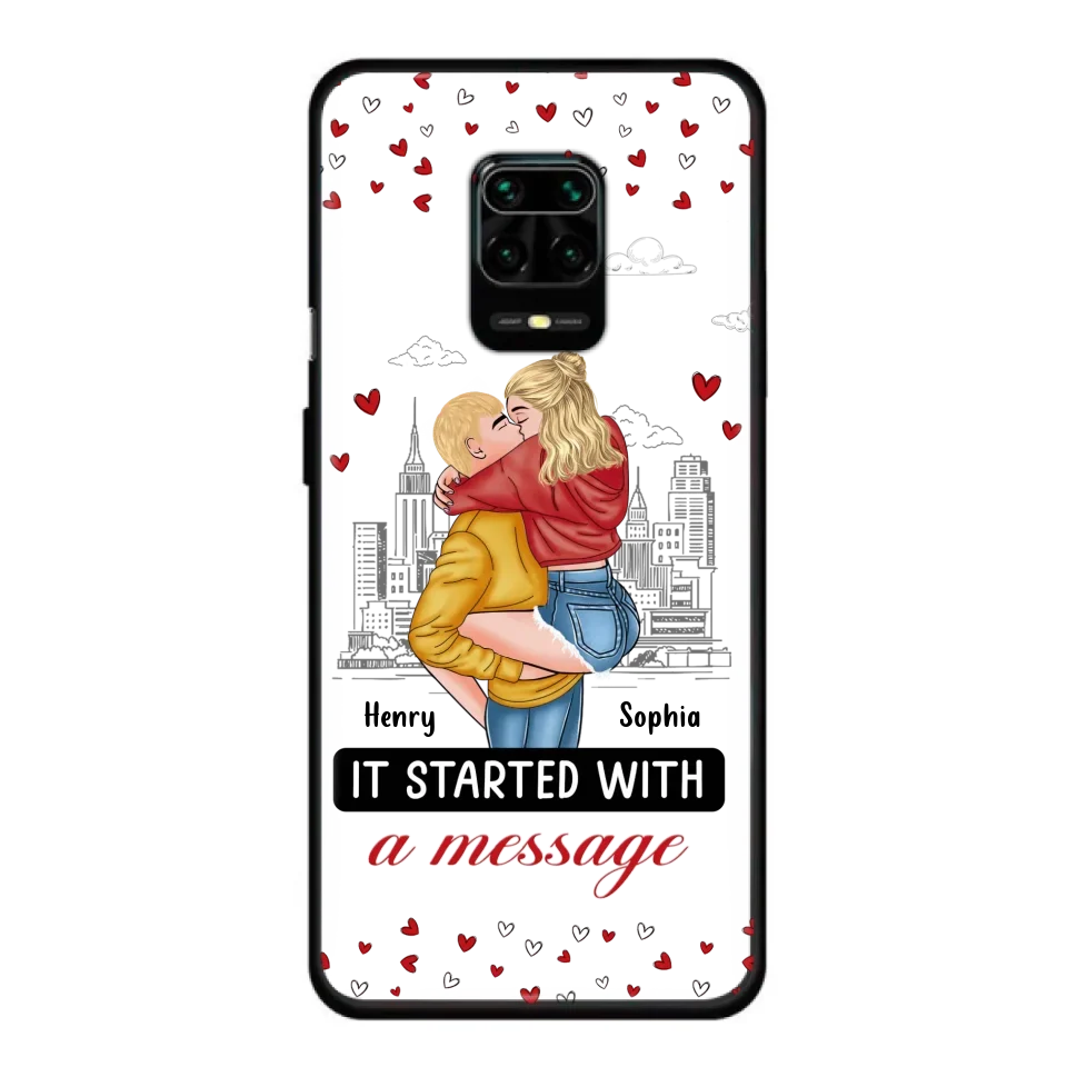 Custom Personalized Couple Phone Case For Xiaomi/ Oppo/ Huawei - Gift Idea For Couple - It Started With A Message