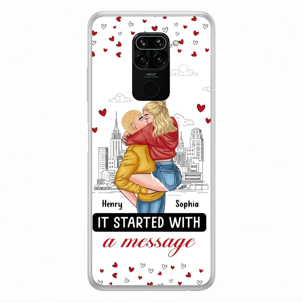 Custom Personalized Couple Phone Case For Xiaomi/ Oppo/ Huawei - Gift Idea For Couple - It Started With A Message