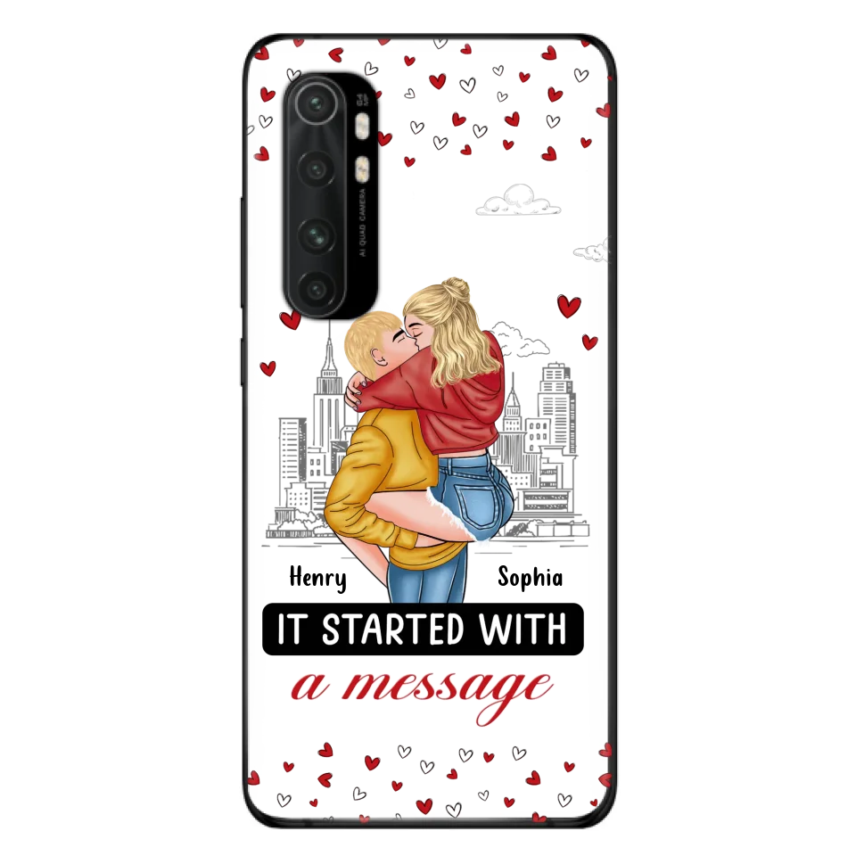 Custom Personalized Couple Phone Case For Xiaomi/ Oppo/ Huawei - Gift Idea For Couple - It Started With A Message