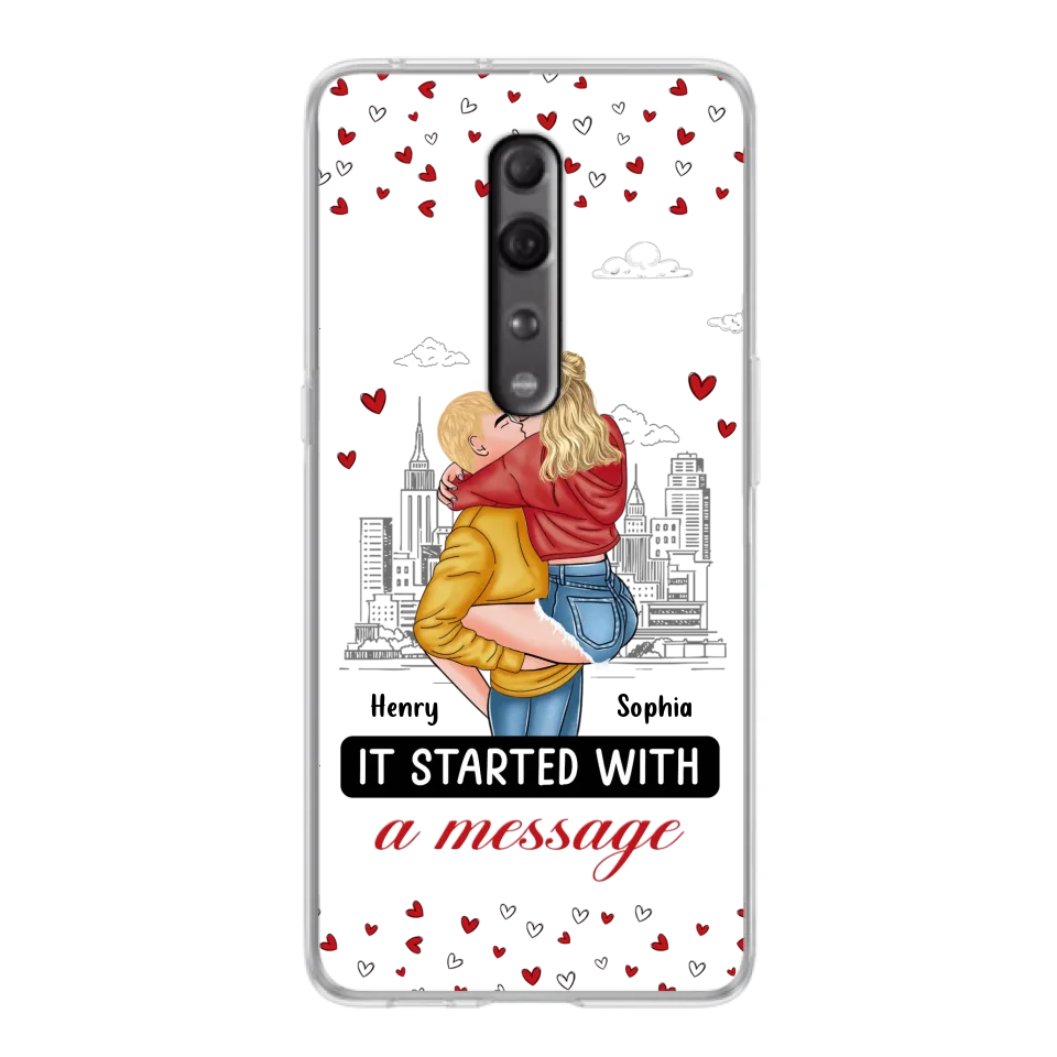 Custom Personalized Couple Phone Case For Xiaomi/ Oppo/ Huawei - Gift Idea For Couple - It Started With A Message