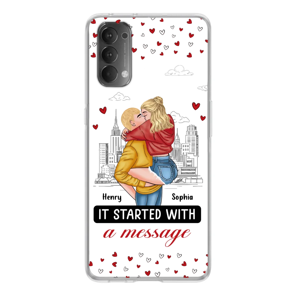 Custom Personalized Couple Phone Case For Xiaomi/ Oppo/ Huawei - Gift Idea For Couple - It Started With A Message