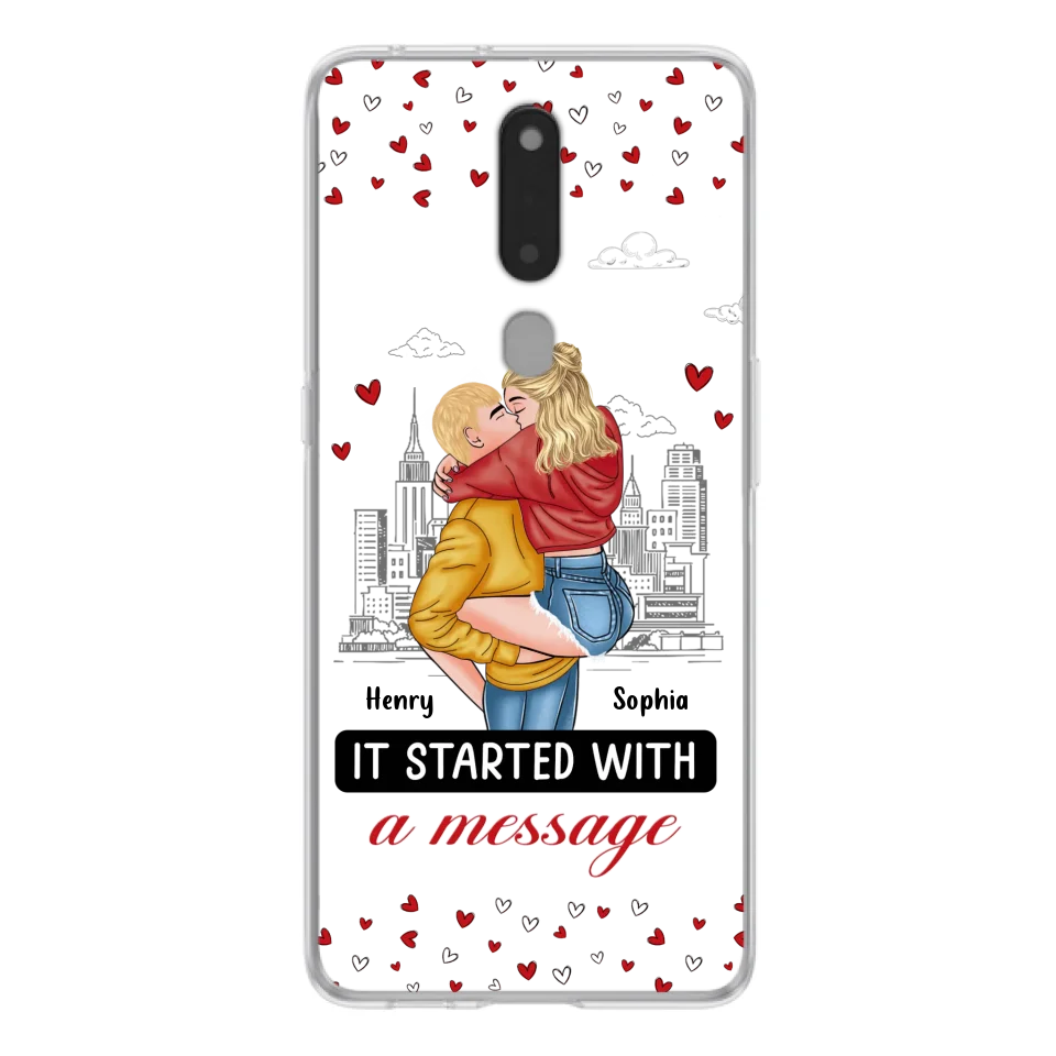 Custom Personalized Couple Phone Case For Xiaomi/ Oppo/ Huawei - Gift Idea For Couple - It Started With A Message