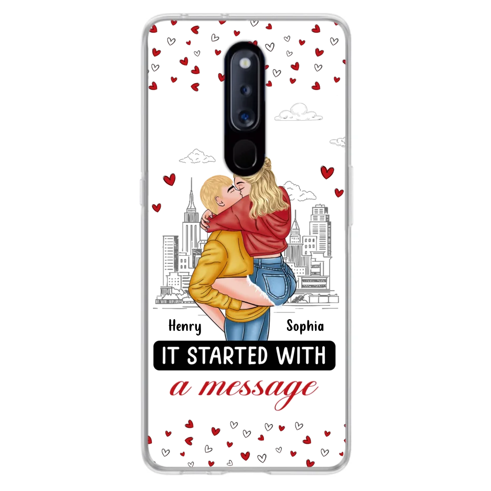 Custom Personalized Couple Phone Case For Xiaomi/ Oppo/ Huawei - Gift Idea For Couple - It Started With A Message