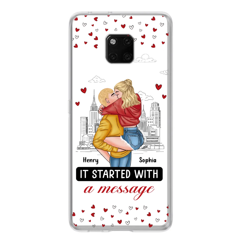 Custom Personalized Couple Phone Case For Xiaomi/ Oppo/ Huawei - Gift Idea For Couple - It Started With A Message