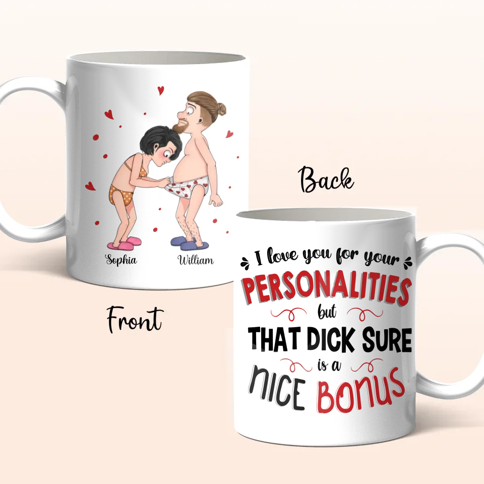Personalized Couple Coffee Mug - I Love Your Personalities - Valentine Gift Idea For Couple