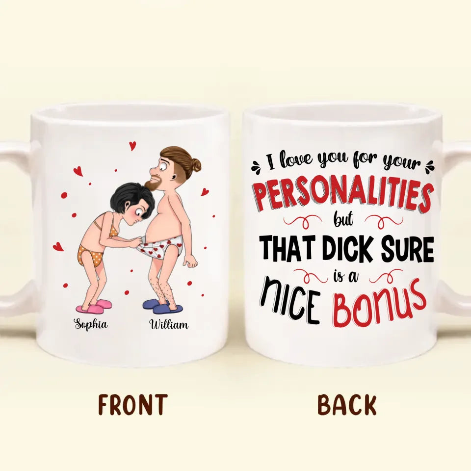 Personalized Couple Coffee Mug - I Love Your Personalities - Valentine Gift Idea For Couple