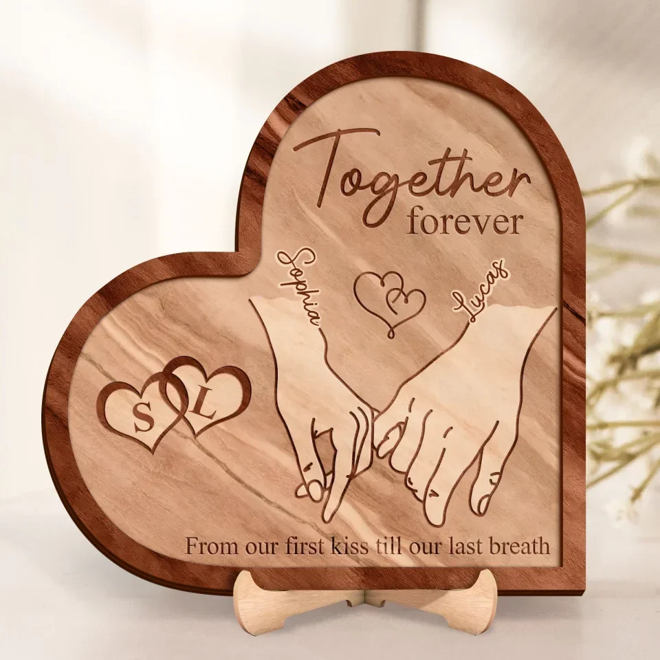 Personalized Couple Wooden Art - Gift Idea Couple/Husband And Wife - Together Forever