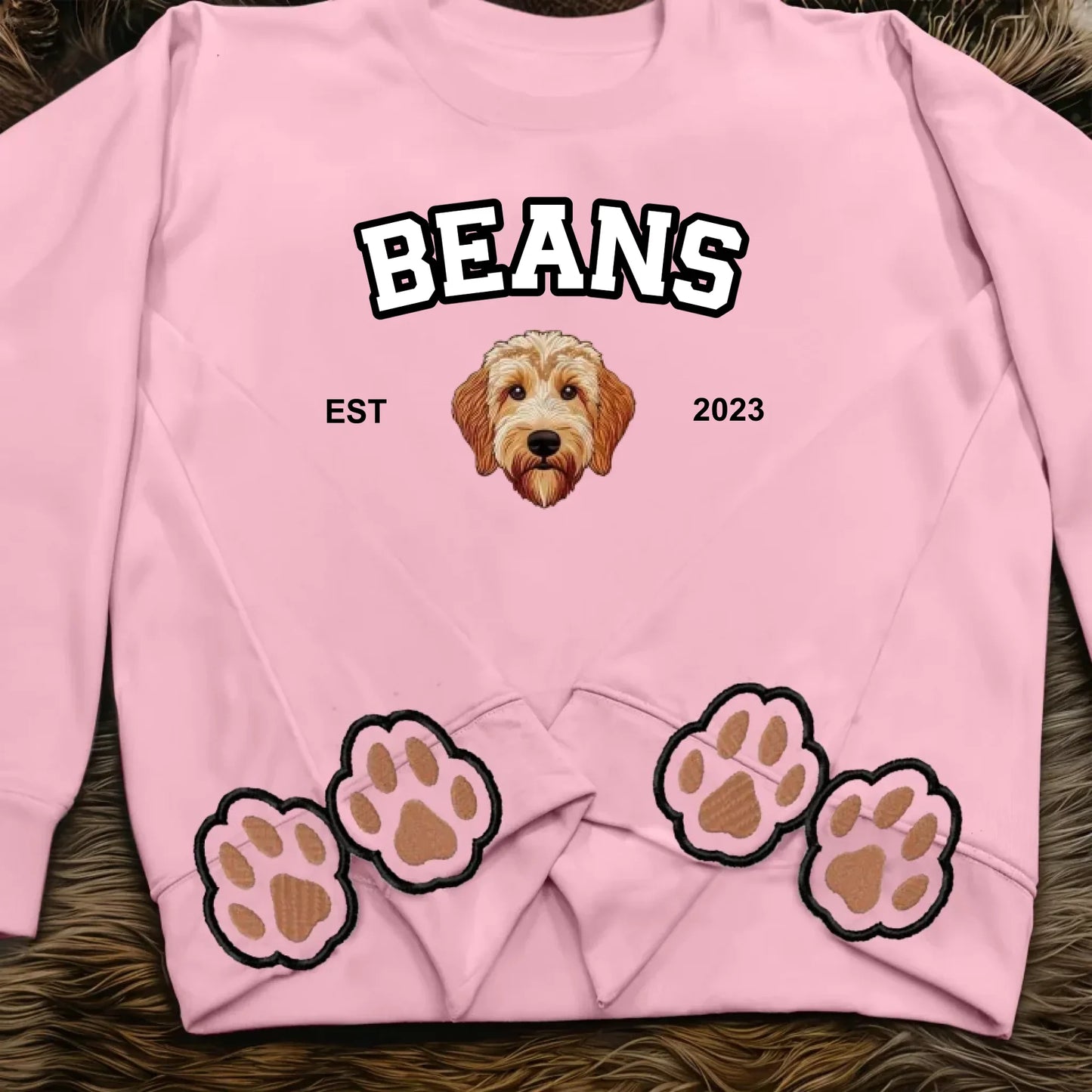 Personalized Dog Mom Side Bow Embroidered Sweatshirt - Upload Dog Photo - Gift Idea For Dog Lover