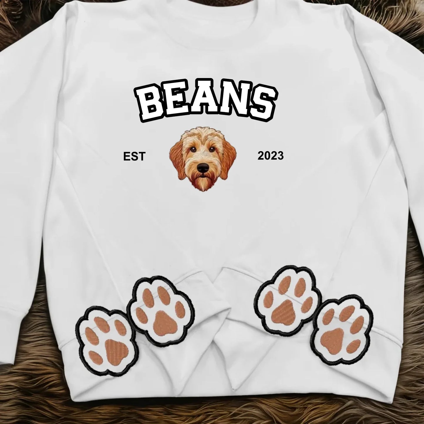 Personalized Dog Mom Side Bow Embroidered Sweatshirt - Upload Dog Photo - Gift Idea For Dog Lover