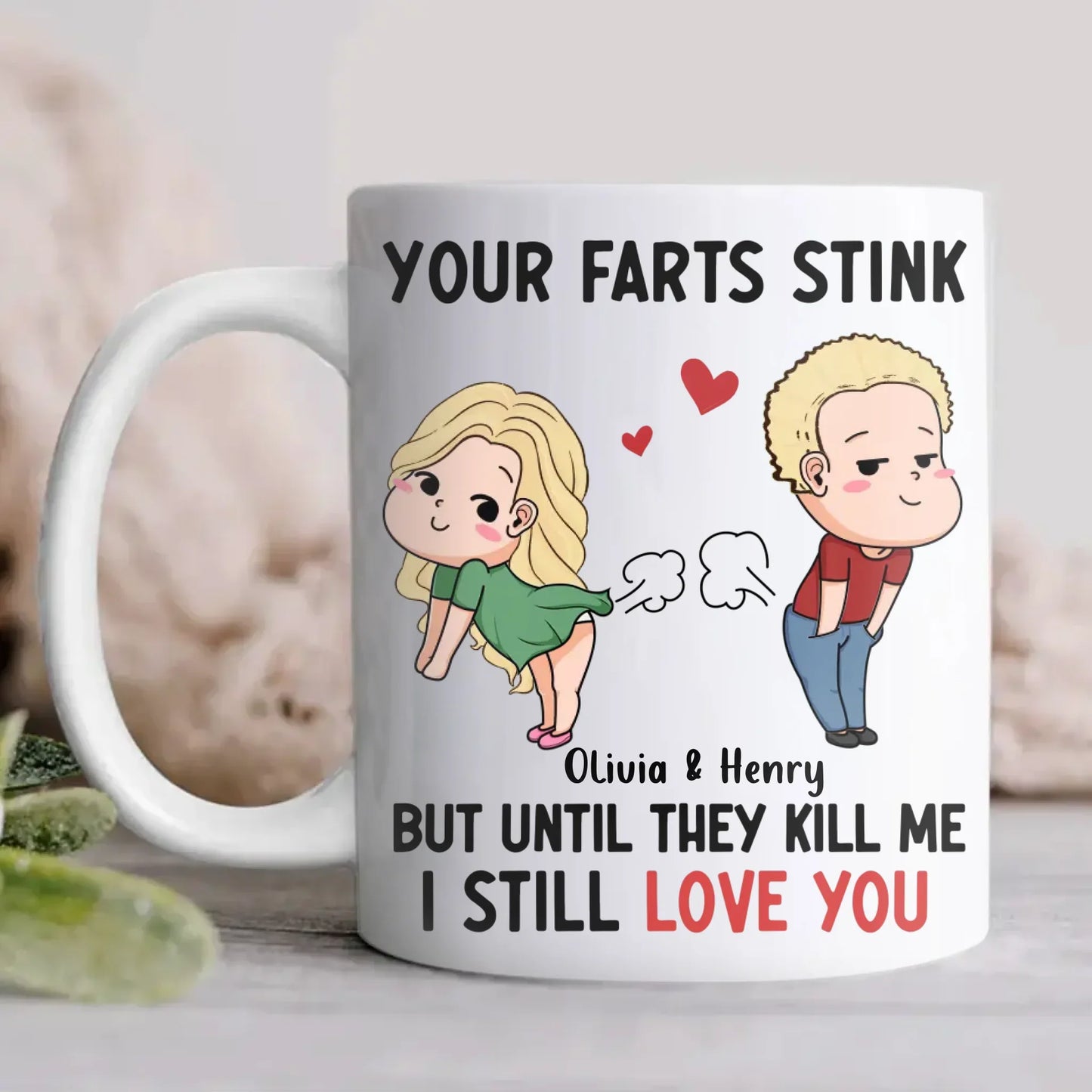 Personalized Funny Couple Coffee Mug - Funny Valentine's Day Gift For Couple