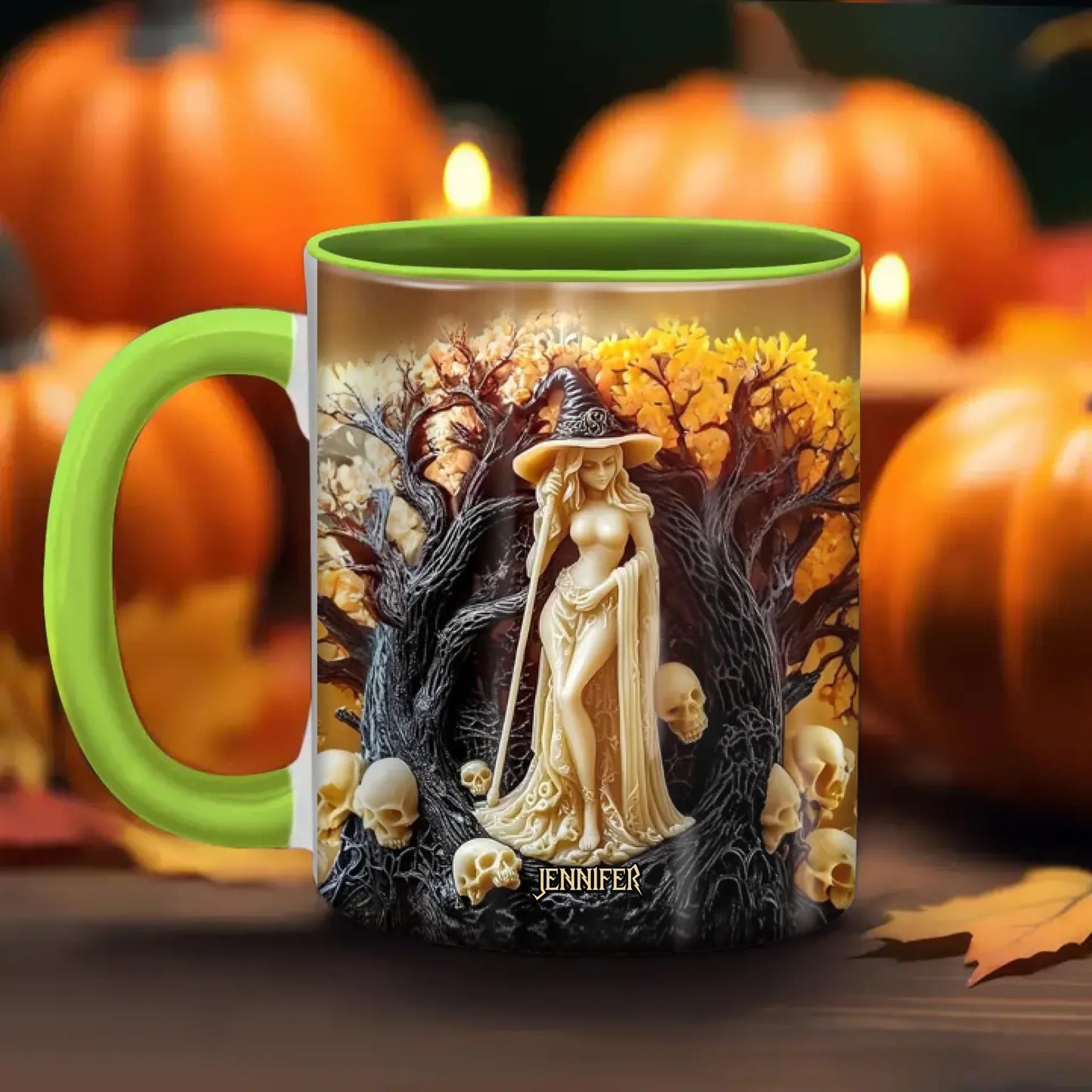 Personalized Witch Accent Mug - Gift Idea For Halloween/Witch - Custom Name