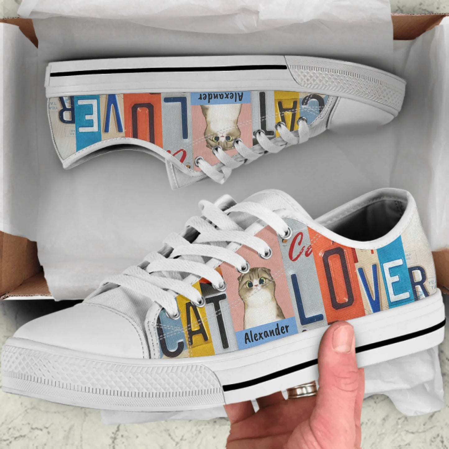 Personalized Cat Lover Sneakers - Gift Idea For Cat Lover - HPX4KX