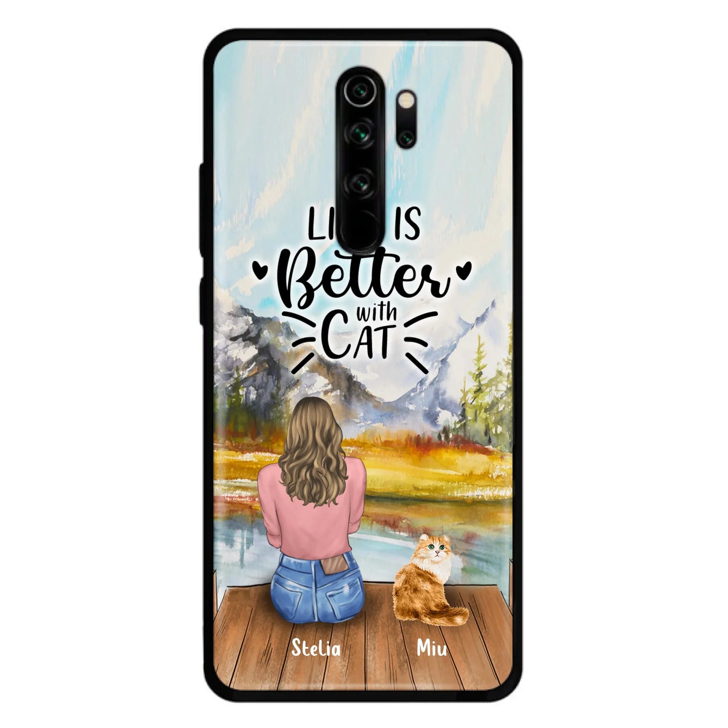 Custom Personalized Cat Mom Phone Case - Gifts For Cat Lovers With Upto 4 Cats - You Had Me At Meow - Case For iPhone, Samsung And Xiaomi
