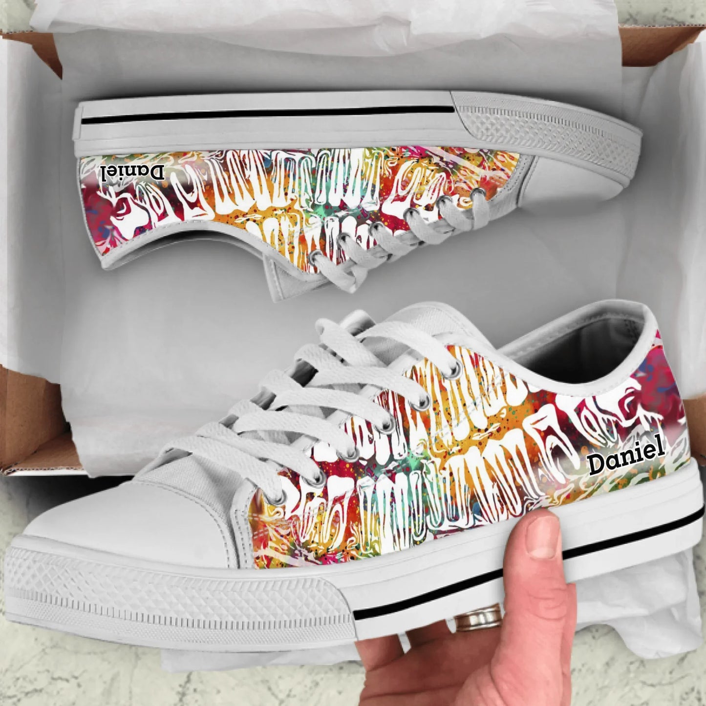 Personalized Dentist Low Top Sneakers - Best Gift Idea For Dentists - Custom Name