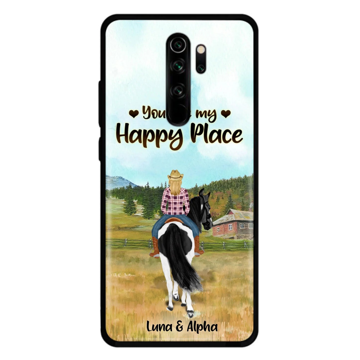 Custom Personalized Horse Riding Phone Case - You Are My Happy Place - Case Phone For Xiaomi, Oppo And Huawei