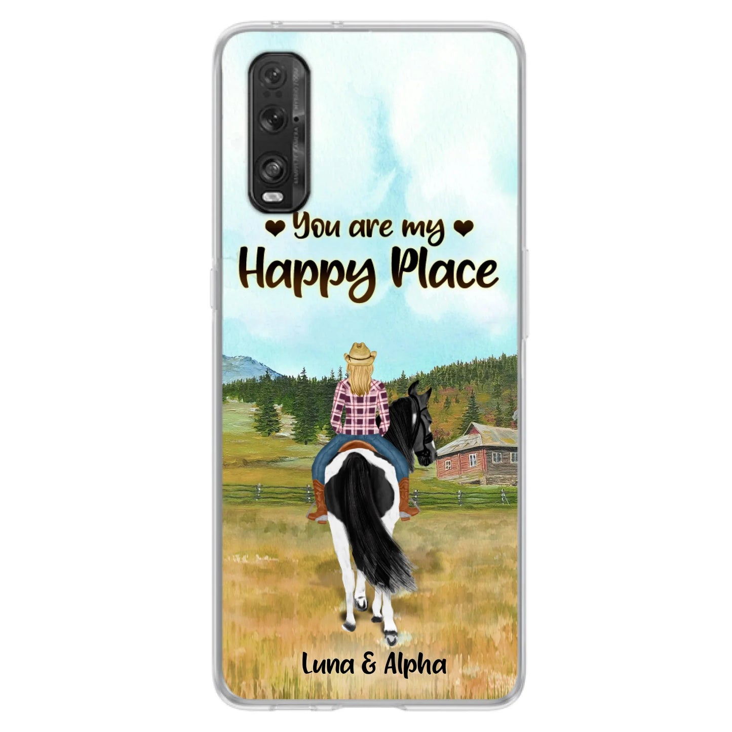 Custom Personalized Horse Riding Phone Case - You Are My Happy Place - Case Phone For Xiaomi, Oppo And Huawei