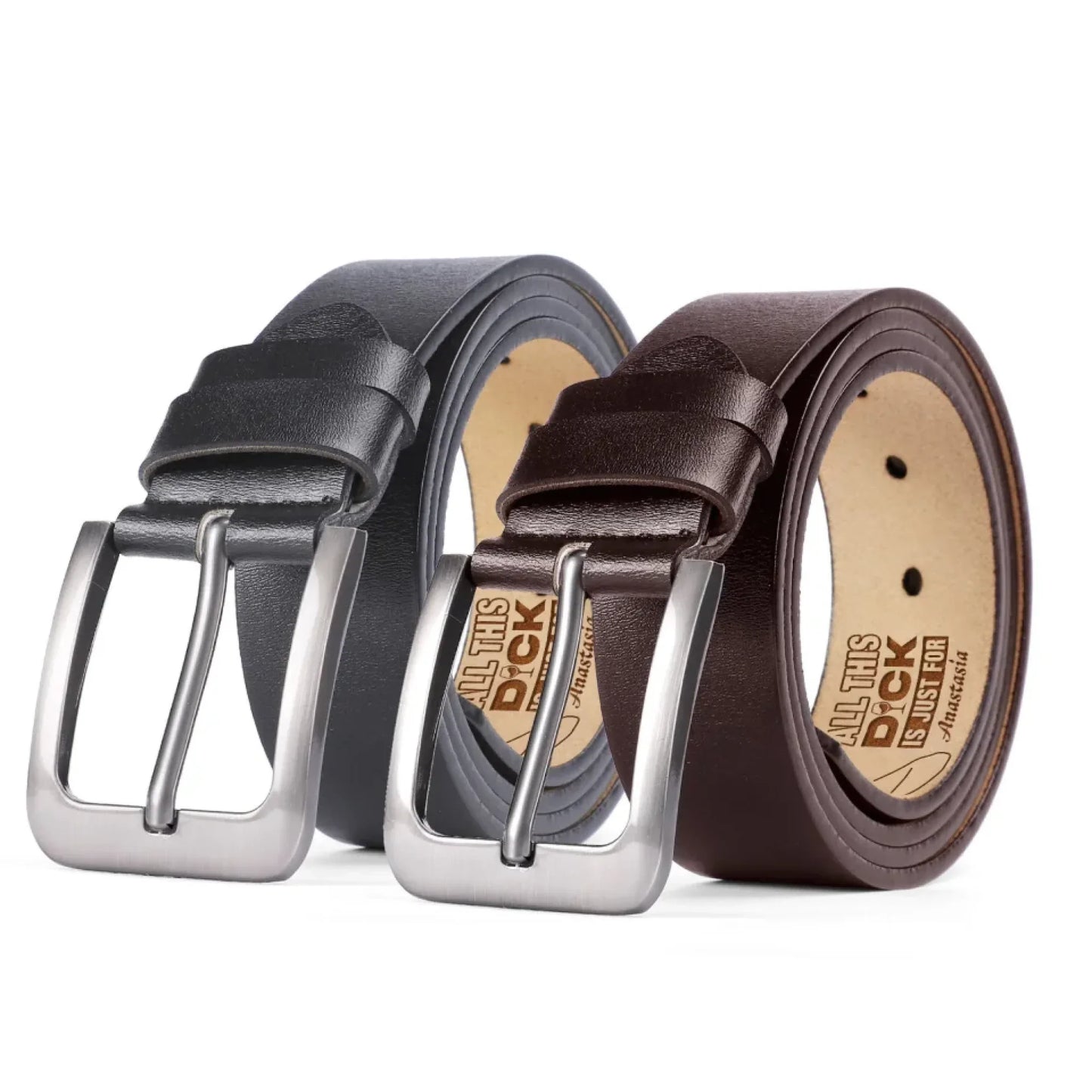 Personalized Engraved Leather Belt Gift Idea For Husband/Boyfriend - Roses Are Red Violets Are Blue
