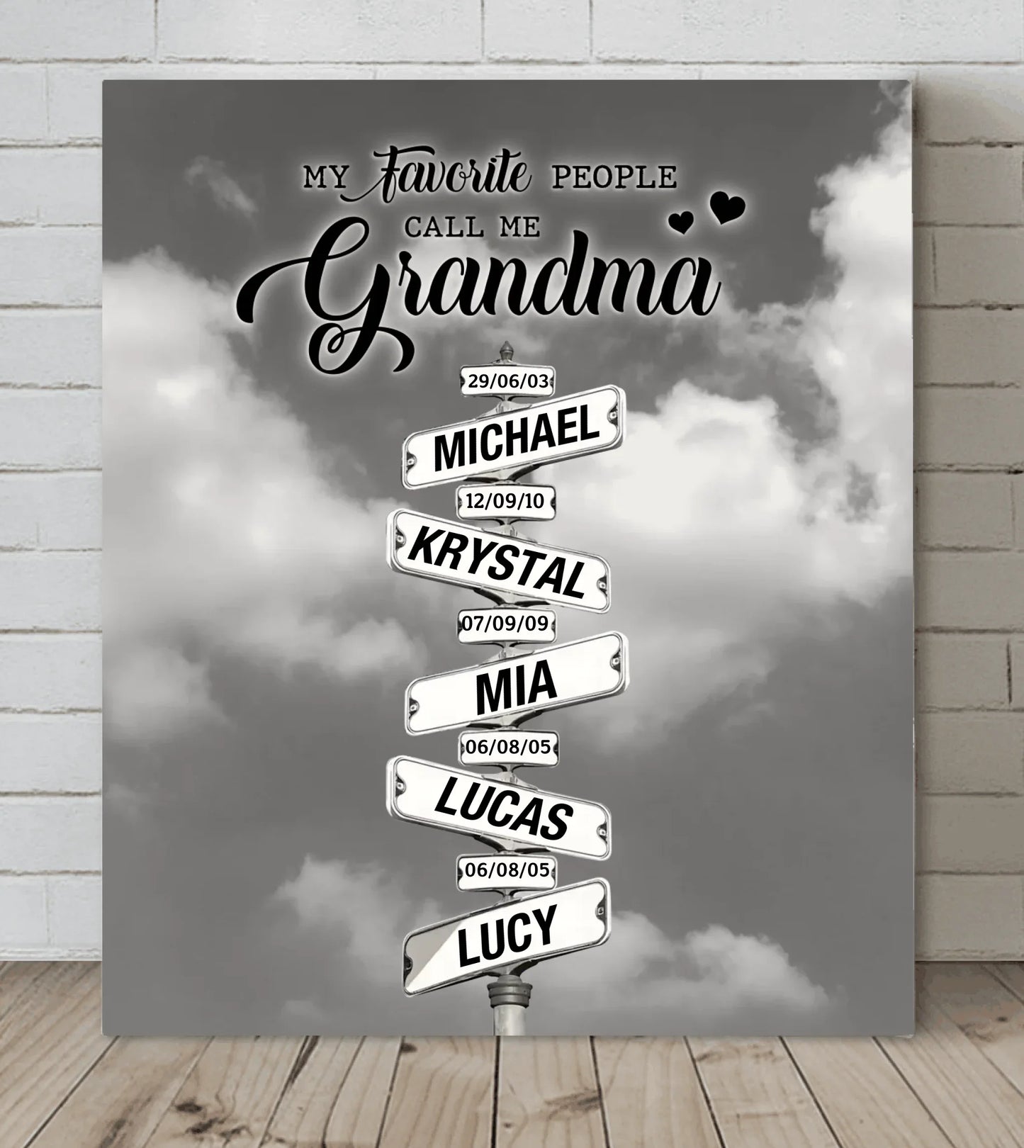 Personalized Grandma Canvas - Gift Idea For Mother's Day - My Favorite People Call Me Grandma