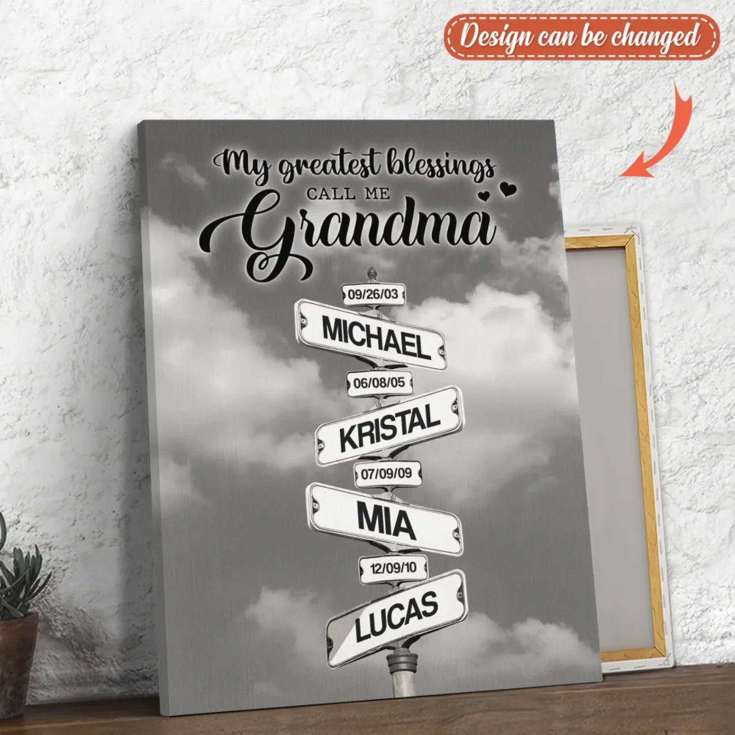 Personalized Grandma Canvas - Gift Idea For Mother's Day - My Favorite People Call Me Grandma