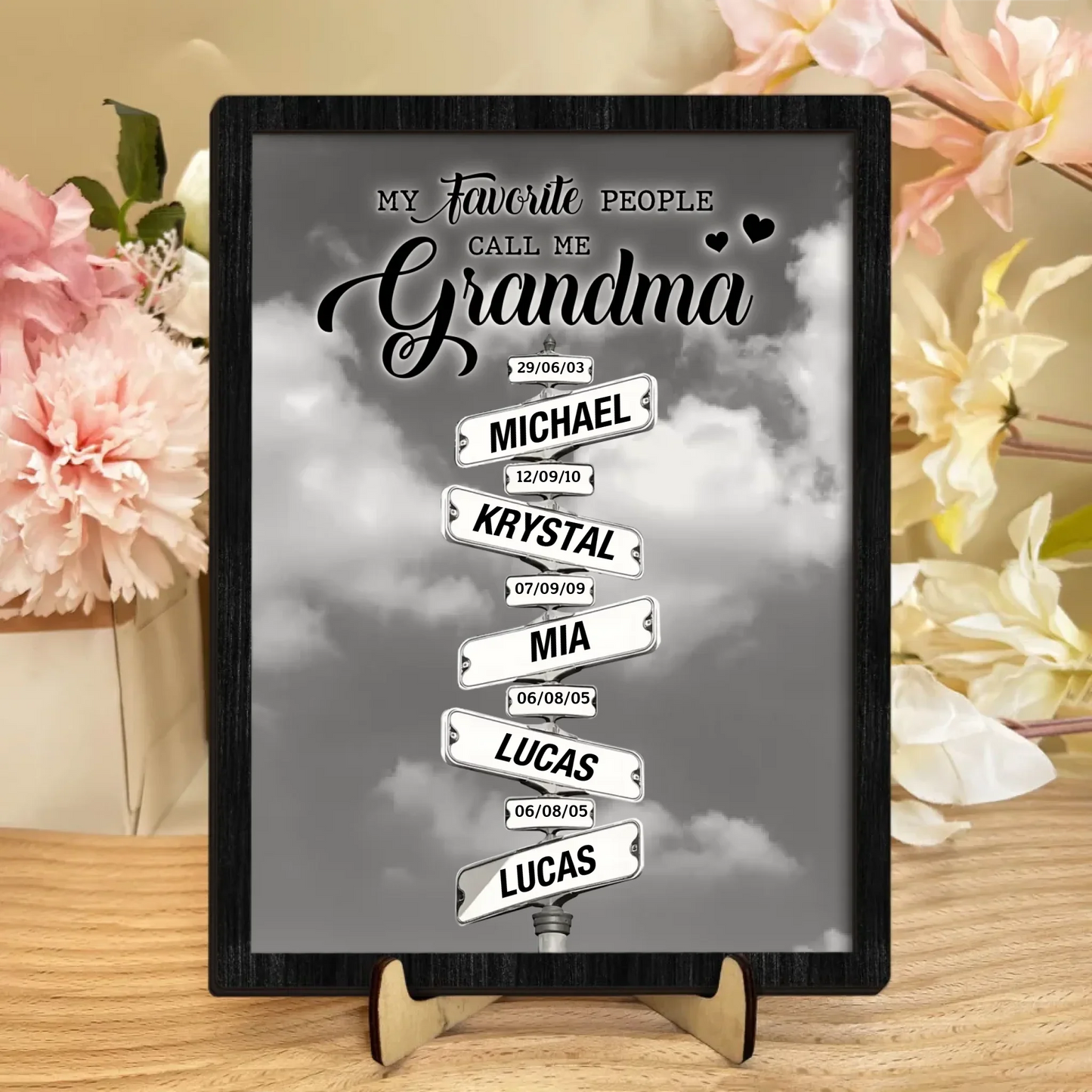 Personalized Grandma Wooden Plaque - Gift Idea For Mother's Day - My Favorite People Call Me Grandma