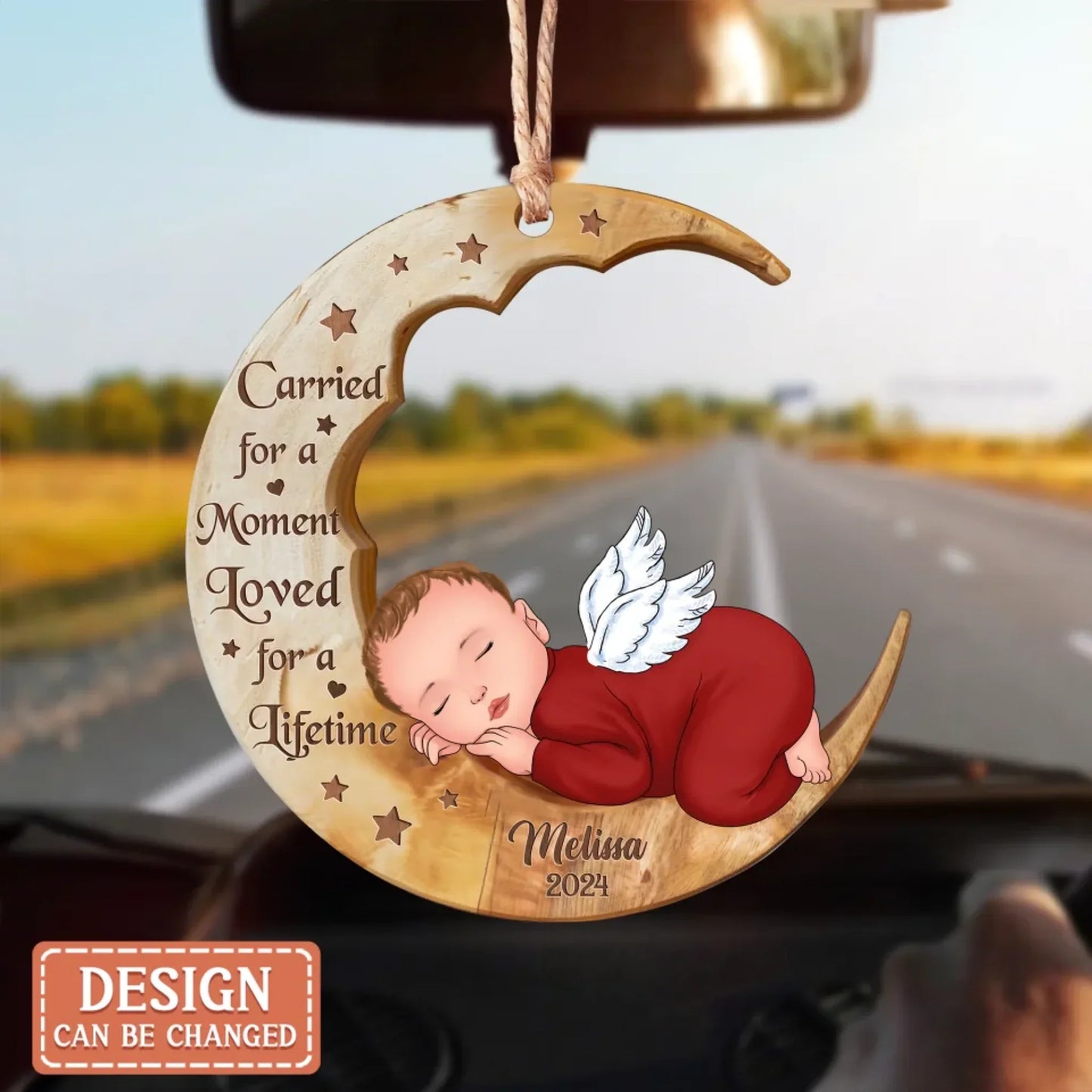 Personalized Memorial Wooden Art - Memorial Gift Idea For Loss Of Baby - We Will Hold You In Our Hearts Until We Can Hold You In Heaven