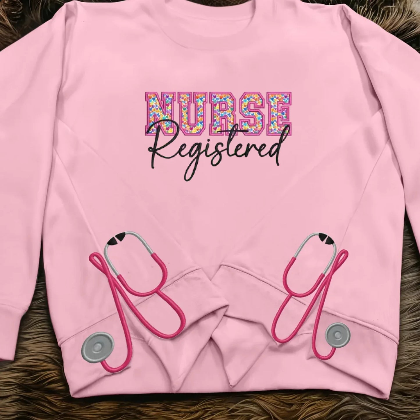Personalized CNA/LPN/RN/L&D Nurse Embroidered Side Split Sweater - Gift Idea For Doctor/Nurse