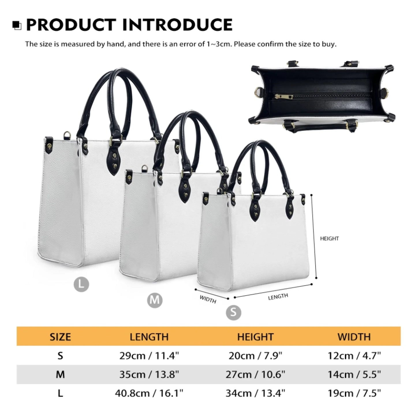 Personalized Mother PU Leather Handbag With Long Straps - Mother's Day Gift Idea For Grandma/Mom - Up to 7 Kids