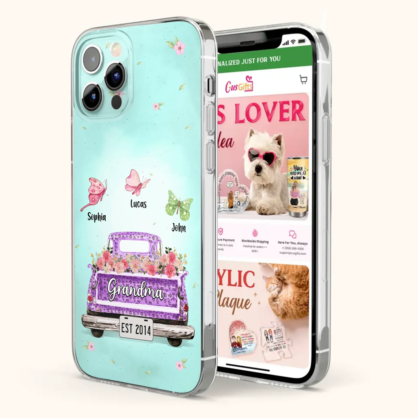 Custom Personalized Grandma Phone Case - Gift Idea For Grandma/ Mom - Case For iPhone/ Samsung