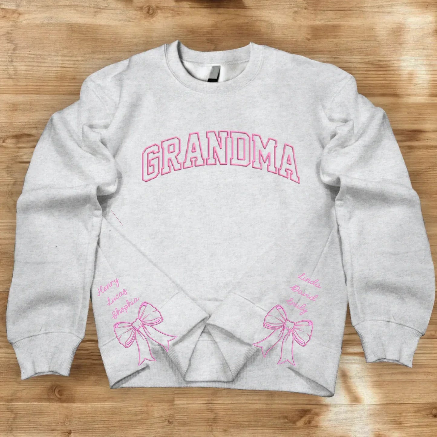 Personalized Grandma Embroidered Sweatshirt - Gift Idea For Grandma/Mom