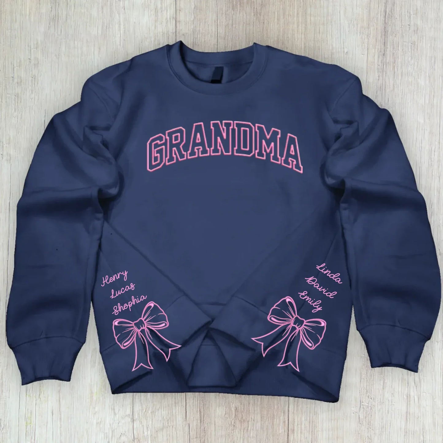Personalized Grandma Embroidered Sweatshirt - Gift Idea For Grandma/Mom