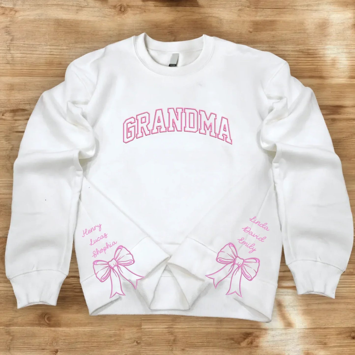 Personalized Grandma Embroidered Sweatshirt - Gift Idea For Grandma/Mom