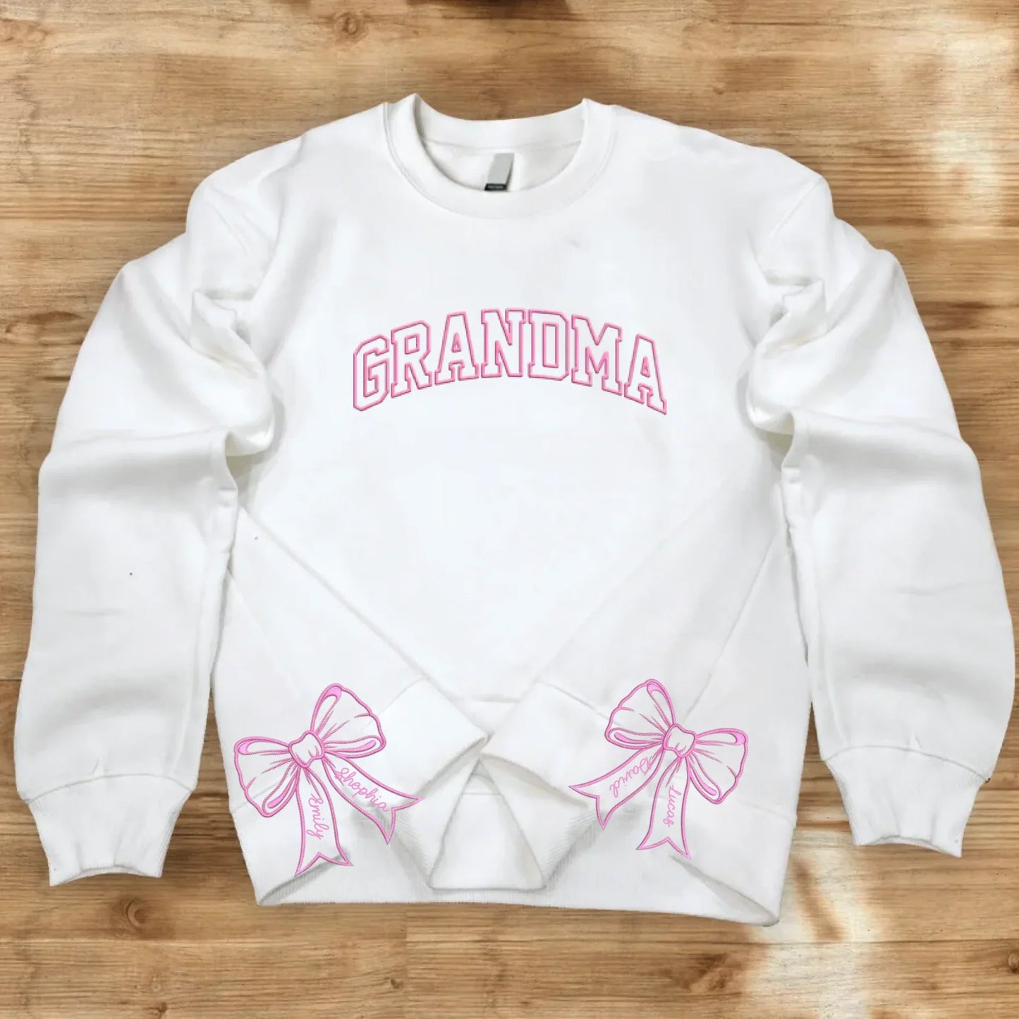 Personalized Grandma Embroidered Sweatshirt - Gift Idea For Grandma/Mom