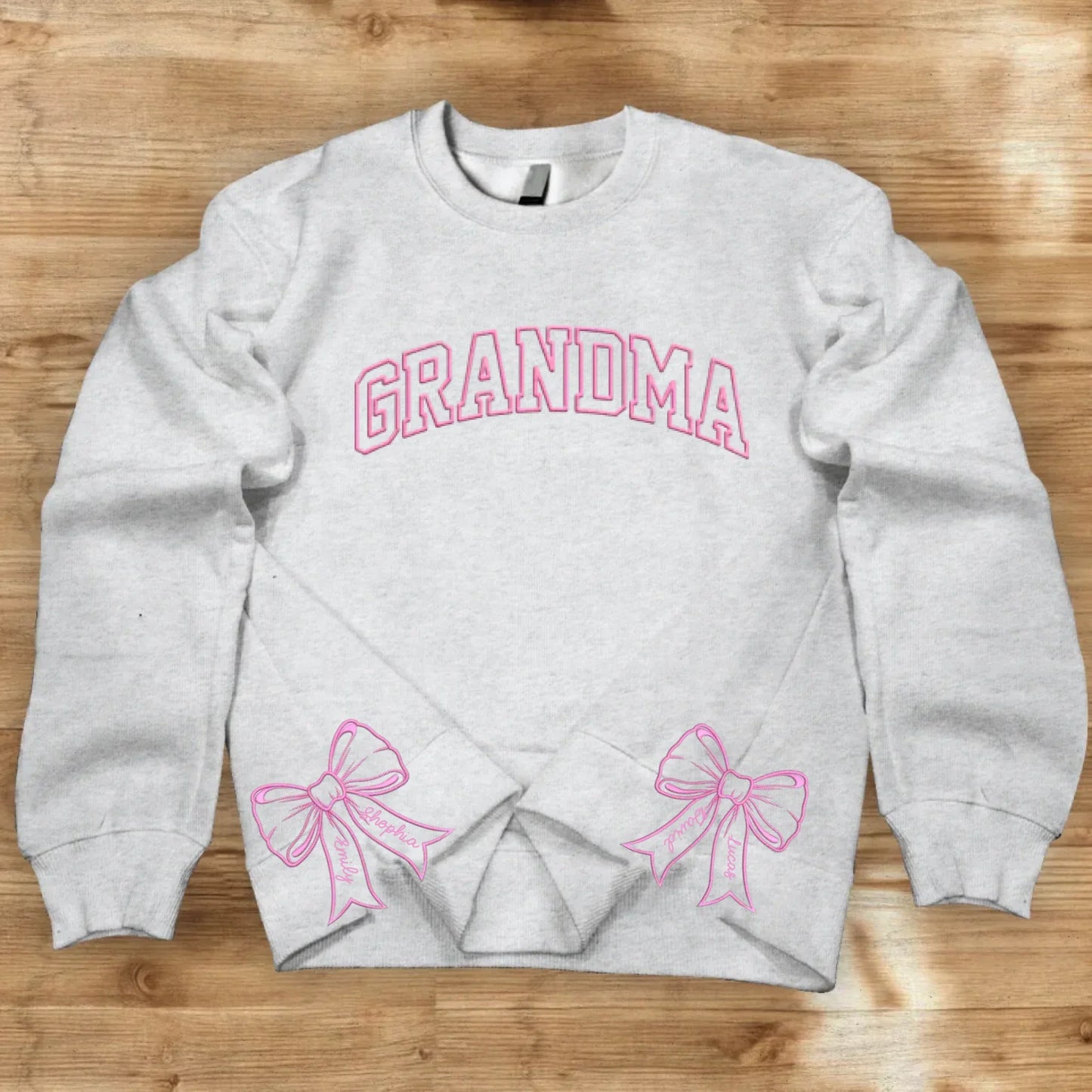Personalized Grandma Embroidered Sweatshirt - Gift Idea For Grandma/Mom