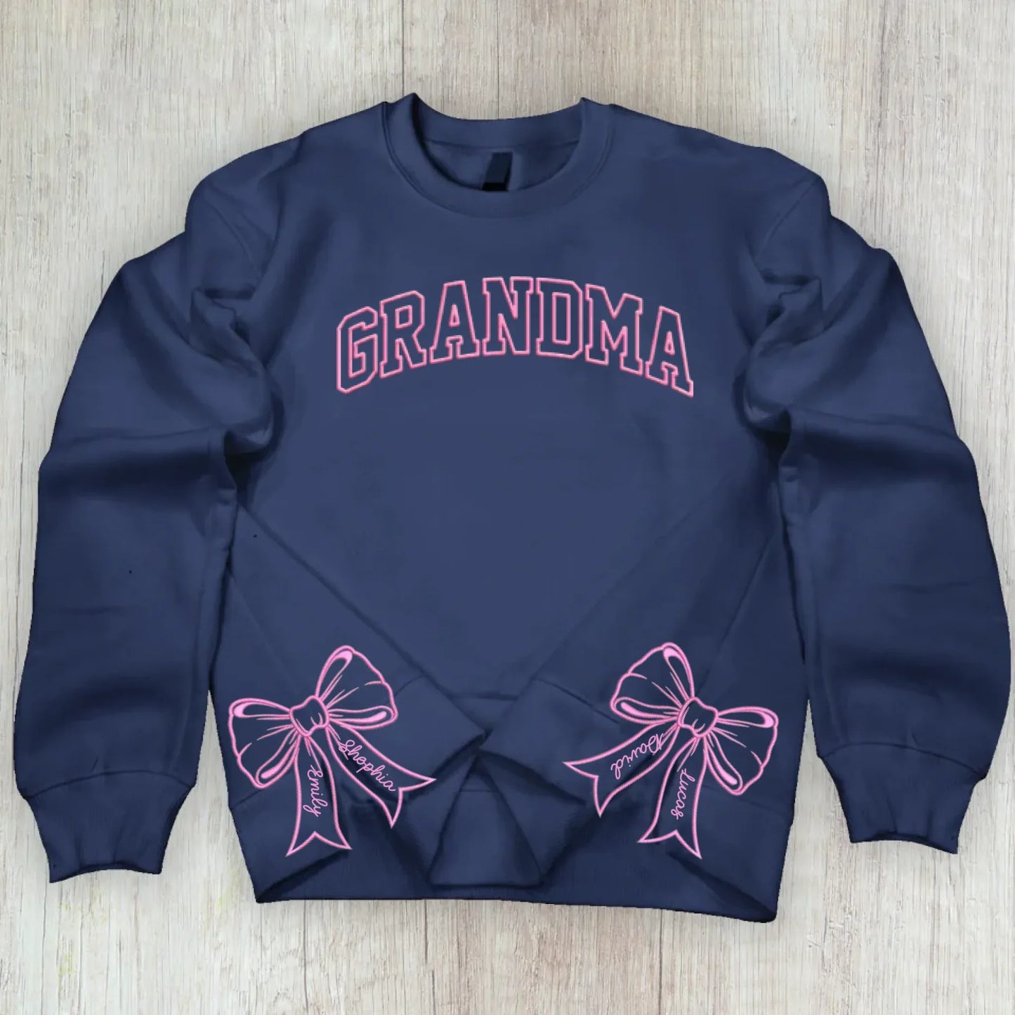 Personalized Grandma Embroidered Sweatshirt - Gift Idea For Grandma/Mom