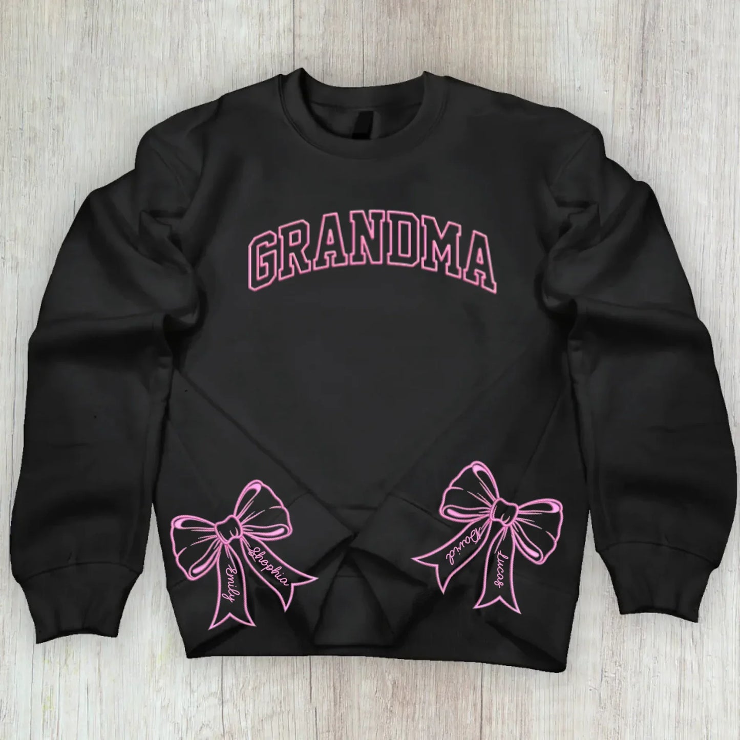 Personalized Grandma Embroidered Sweatshirt - Gift Idea For Grandma/Mom