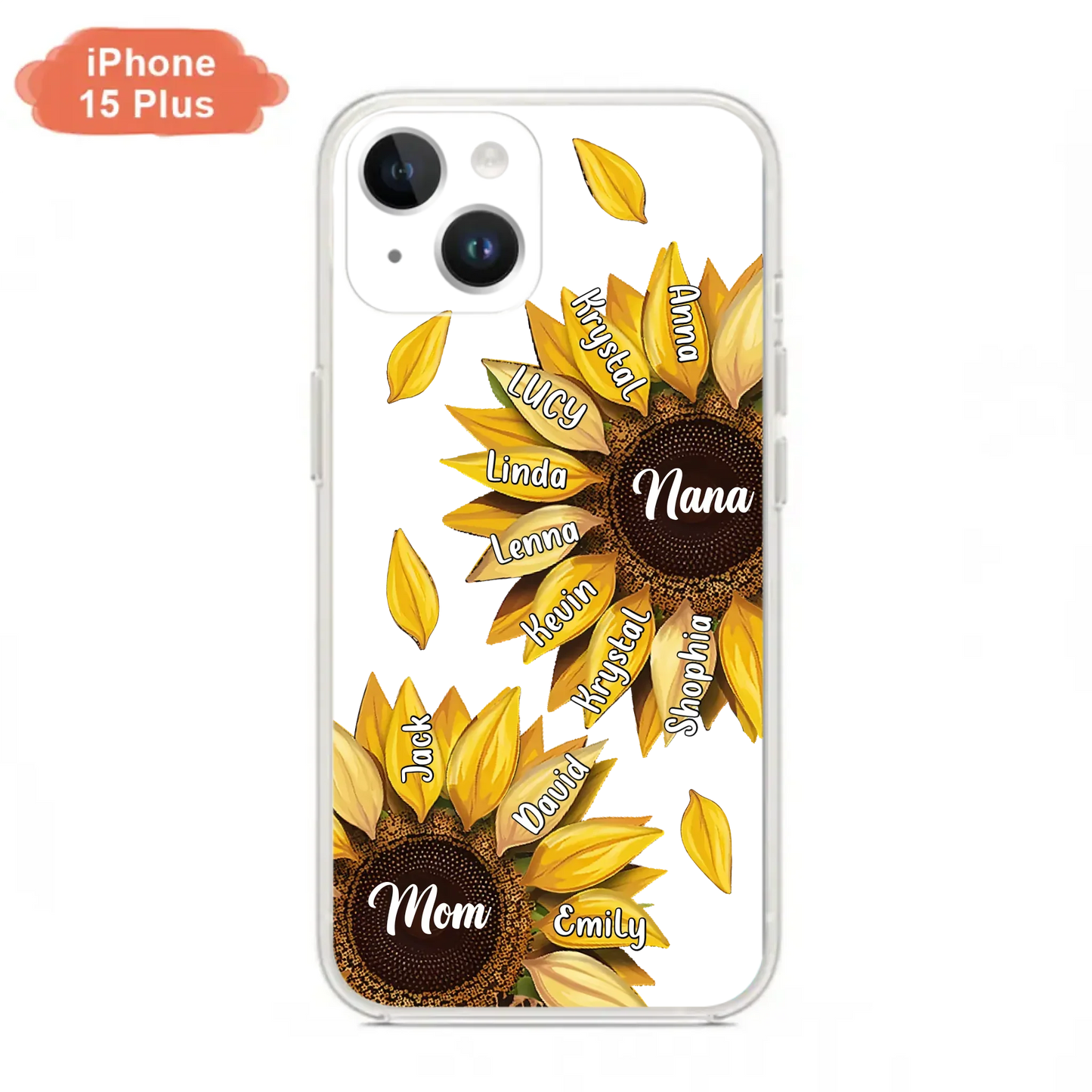 Custom Personalized Sunflower Grandma Phone Case -Upto 11 Kids - Mother's Day Gift Idea for Mom/Grandma -  Case For iPhone/Samsung