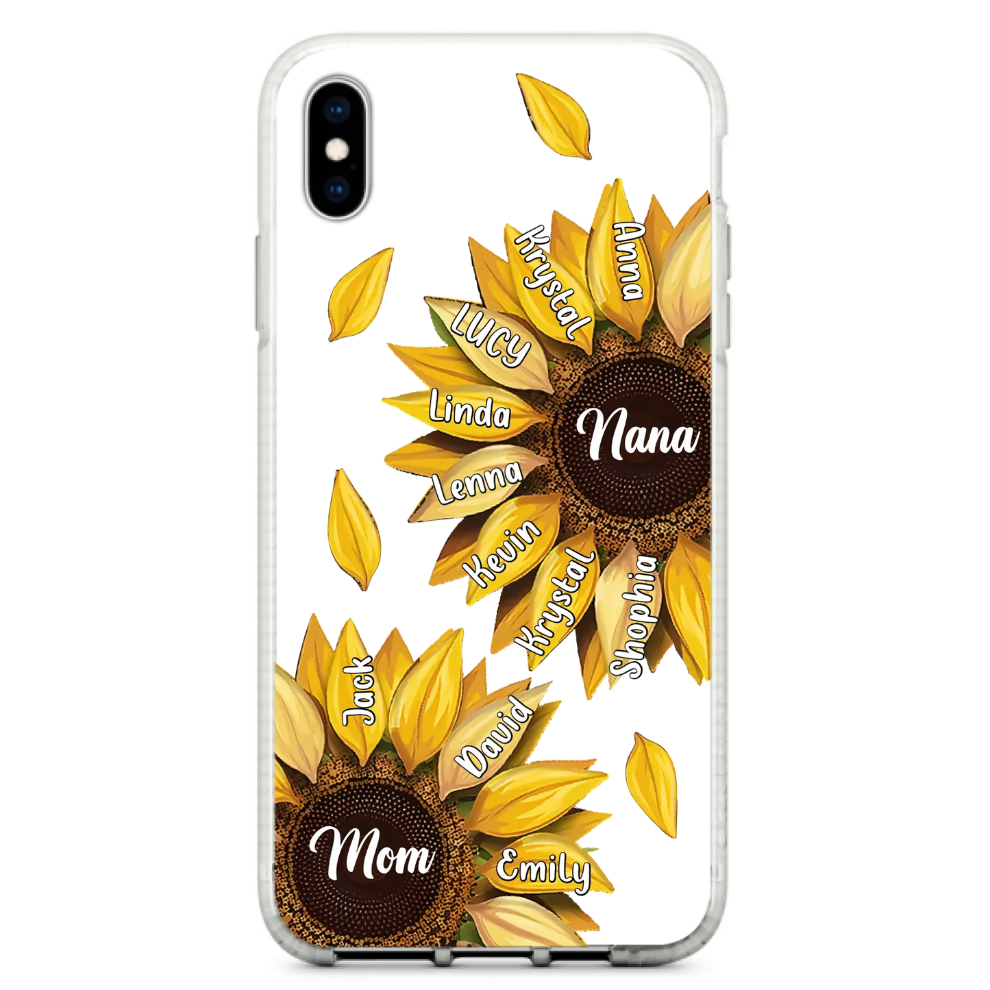 Custom Personalized Sunflower Grandma Phone Case -Upto 11 Kids - Mother's Day Gift Idea for Mom/Grandma -  Case For iPhone/Samsung