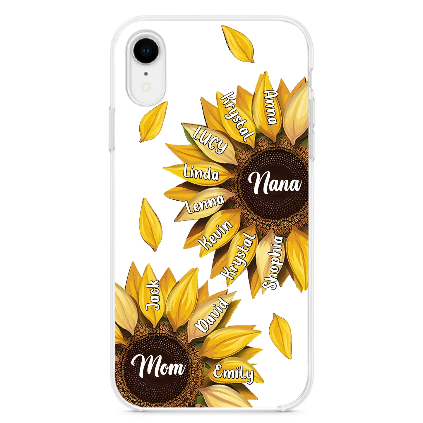 Custom Personalized Sunflower Grandma Phone Case -Upto 11 Kids - Mother's Day Gift Idea for Mom/Grandma -  Case For iPhone/Samsung