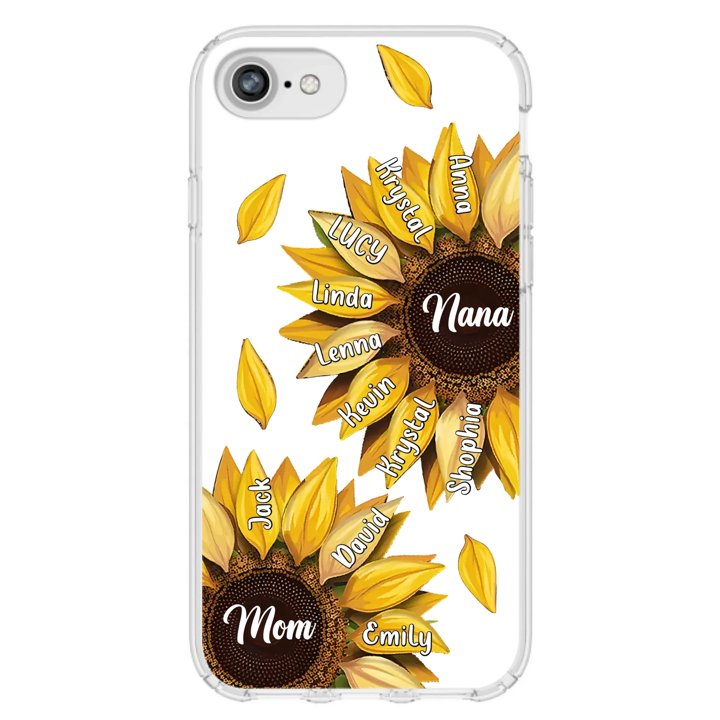 Custom Personalized Sunflower Grandma Phone Case -Upto 11 Kids - Mother's Day Gift Idea for Mom/Grandma -  Case For iPhone/Samsung