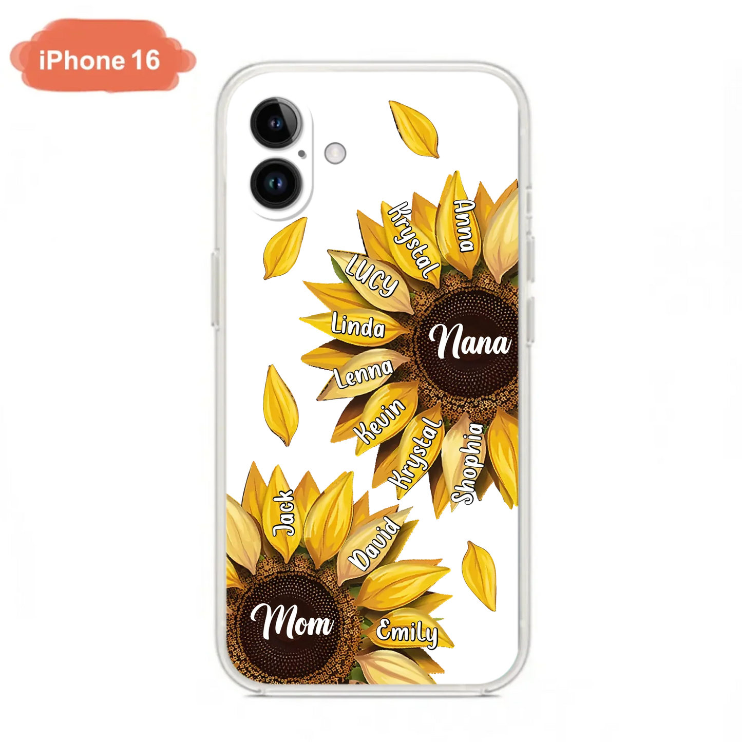 Custom Personalized Sunflower Grandma Phone Case -Upto 11 Kids - Mother's Day Gift Idea for Mom/Grandma -  Case For iPhone/Samsung
