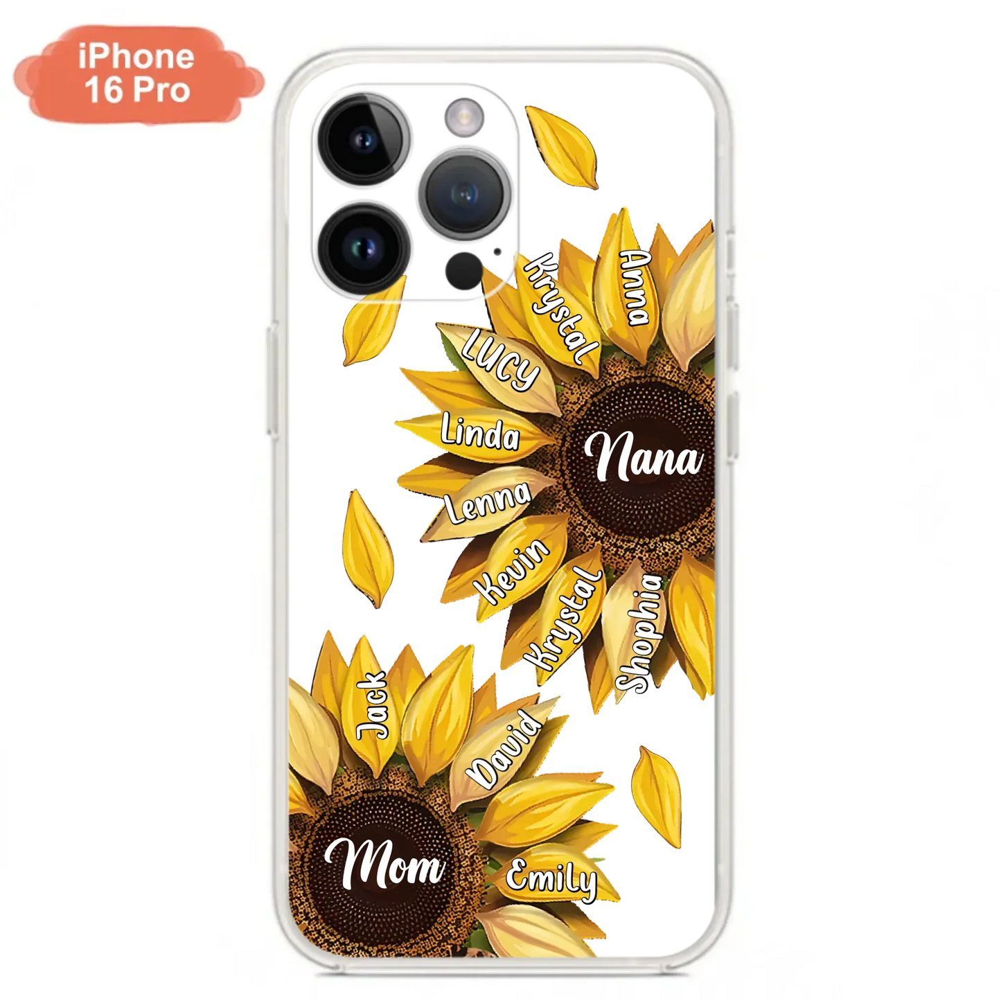 Custom Personalized Sunflower Grandma Phone Case -Upto 11 Kids - Mother's Day Gift Idea for Mom/Grandma -  Case For iPhone/Samsung