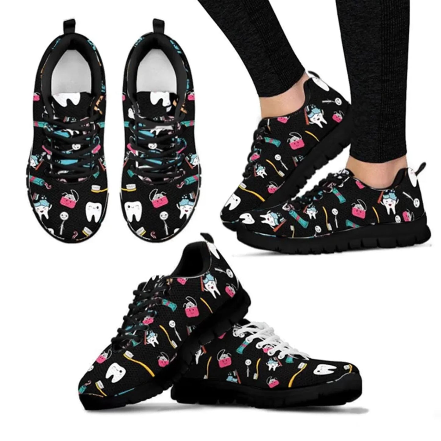 Dental Cute Teeth Sneakers - Top Shoes for Dental Pros