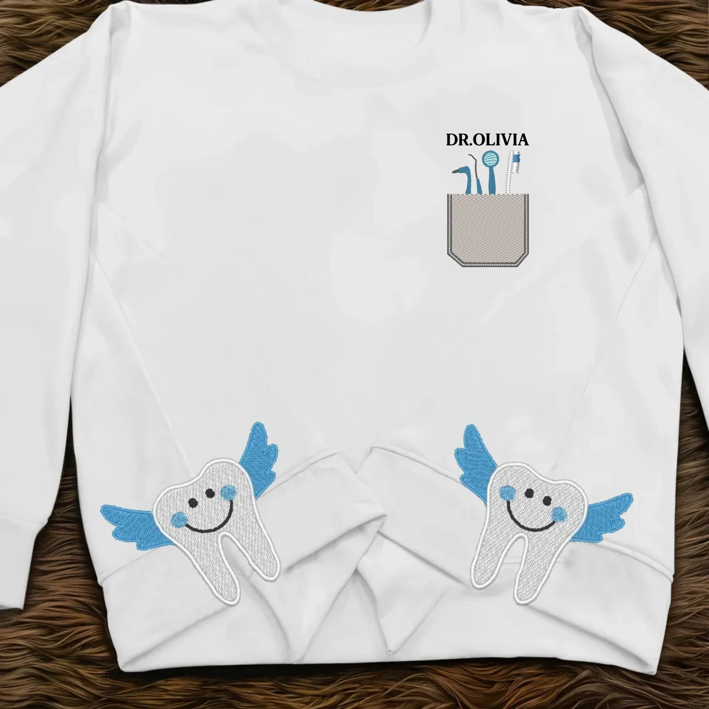 Personalized Dentist Embroidered Sweatshirt - Gift Idea For Birthday/ Dentist copy