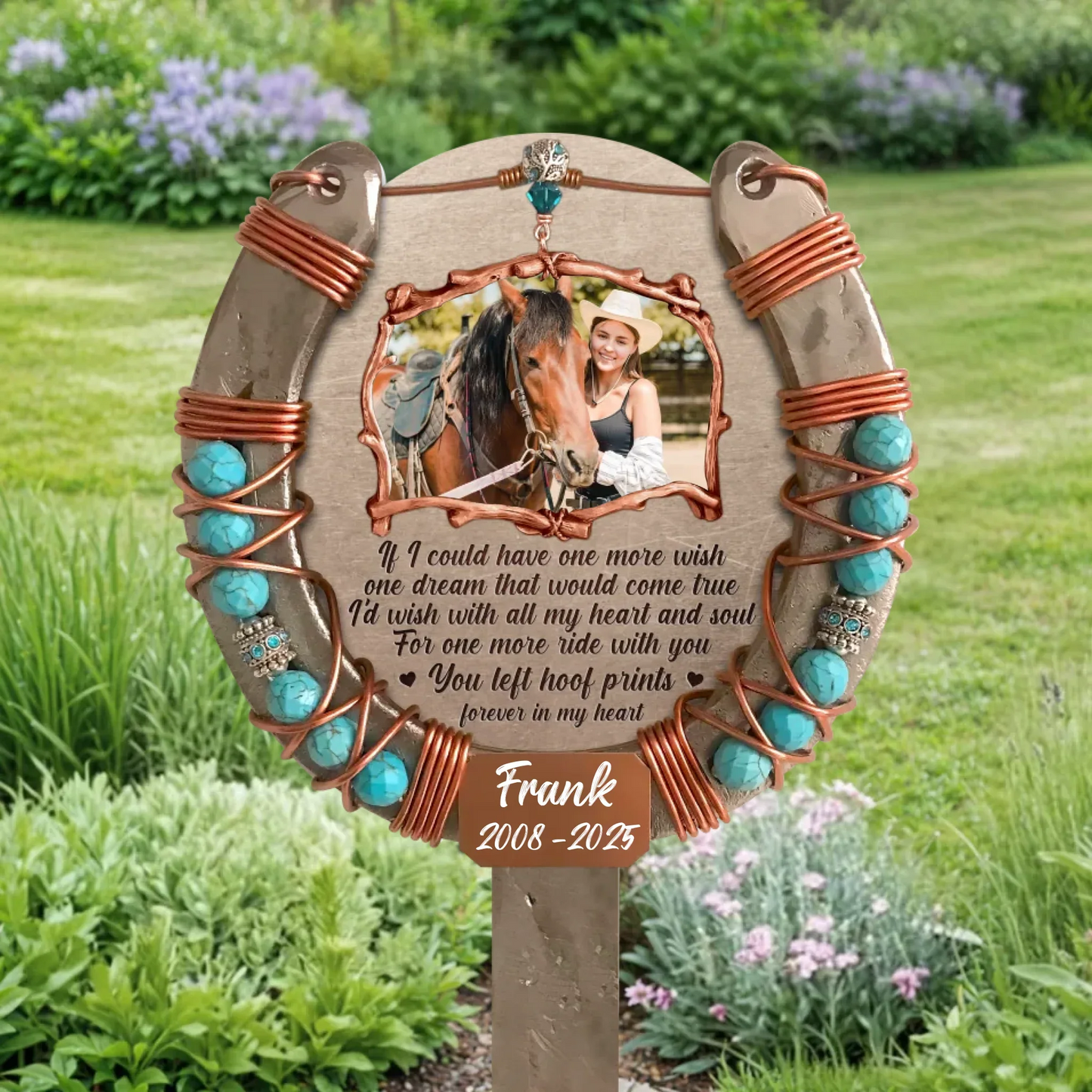 Personalized Memorial Horse Metal Sign - Upload Horse Photo - Memorial Gift Idea