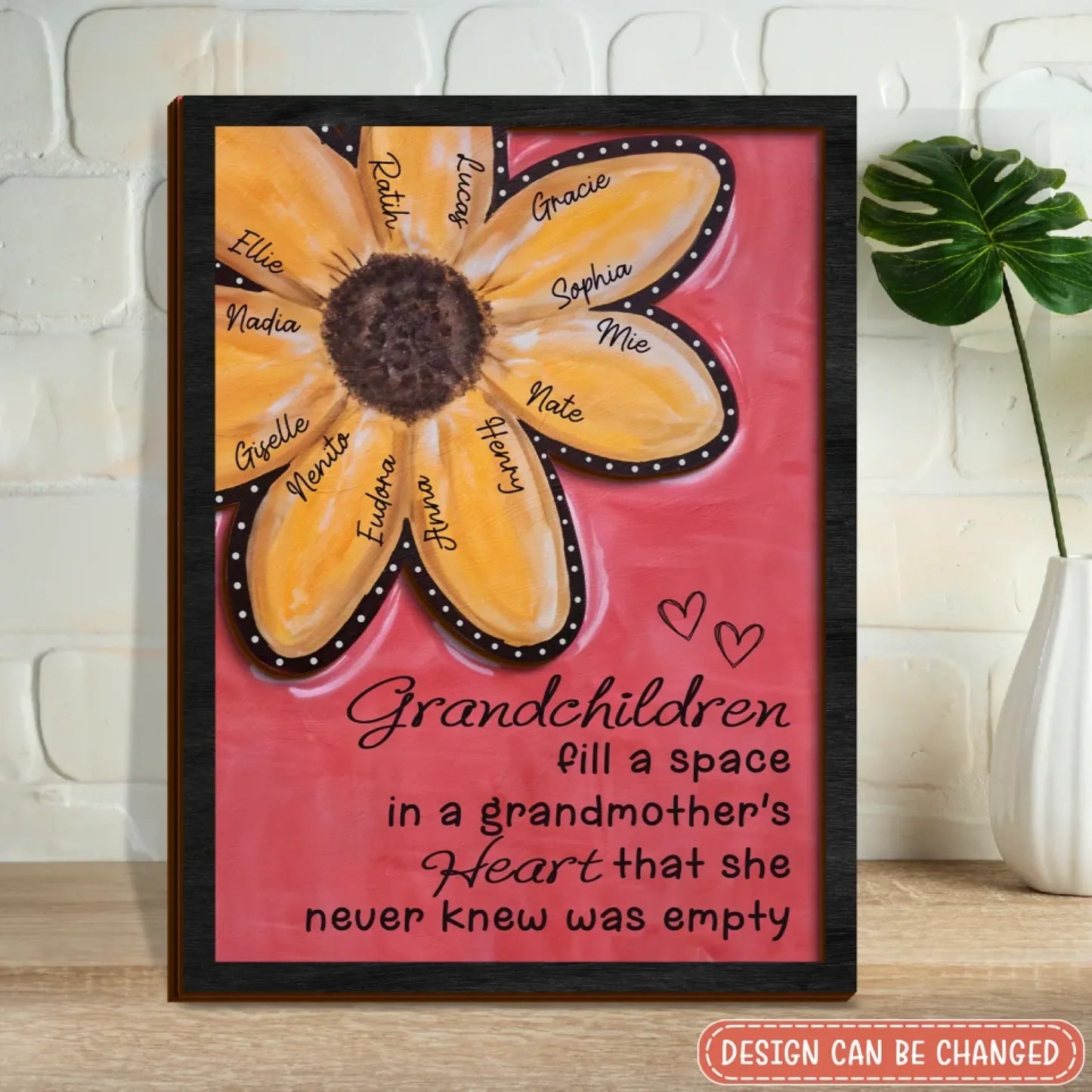 Personalized Grandmother Wooden Art - Mother's Day Gift To Grandma - Grandchildren Fill A Space In A Grandmother's Heart